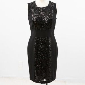 Calvin Klein 8 Sequin Front Stretchy Dress Black
